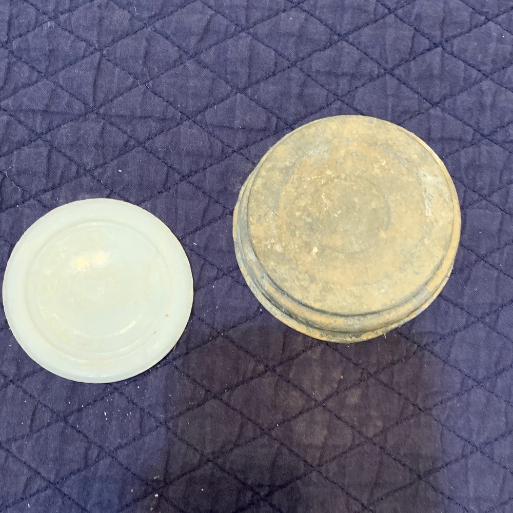 Vintage Metal Lids (probably zinc)